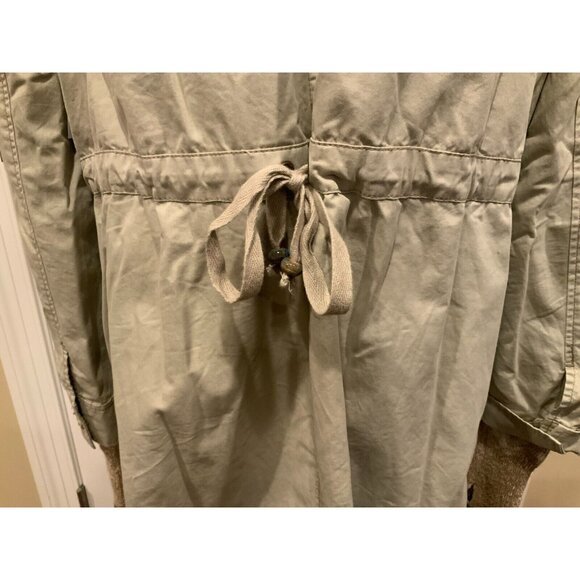 Free People Tan Mid-Length W/ Removable Faux Fur Collar & Sweater Lining, Size M - Picture 8 of 10